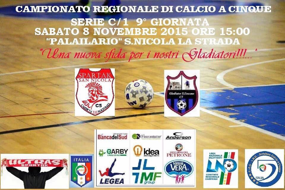 Uno Spartak San Nicola generoso beffato sul filo della sirena, il Gladiator S.Erasmo passa 5-4