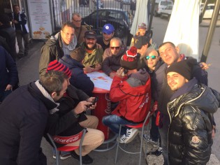 I tifosi della Casertana fuori il Pinto (Foto Giuseppe Melone)