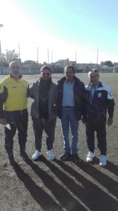 Parte della dirigenza caranese con l'ex Lazio, Pasquale Foggia