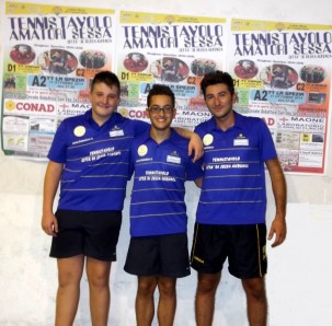 Sullo, Buonamano e Santaniello, terzetto del team che milita in C1