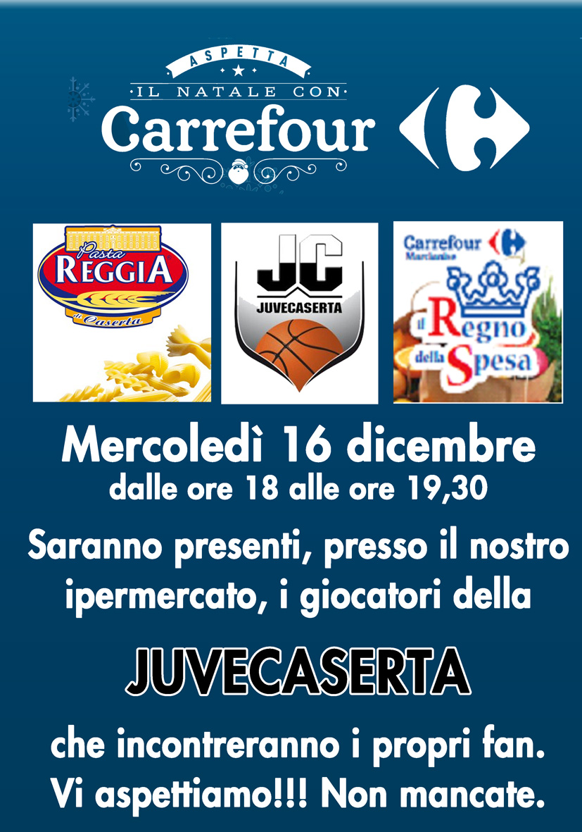 Mercoledì la Juvecaserta protagonista al Carrefour