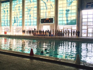 SIS Roma e Ortigia schierate prima del match (foto: SIS Roma)