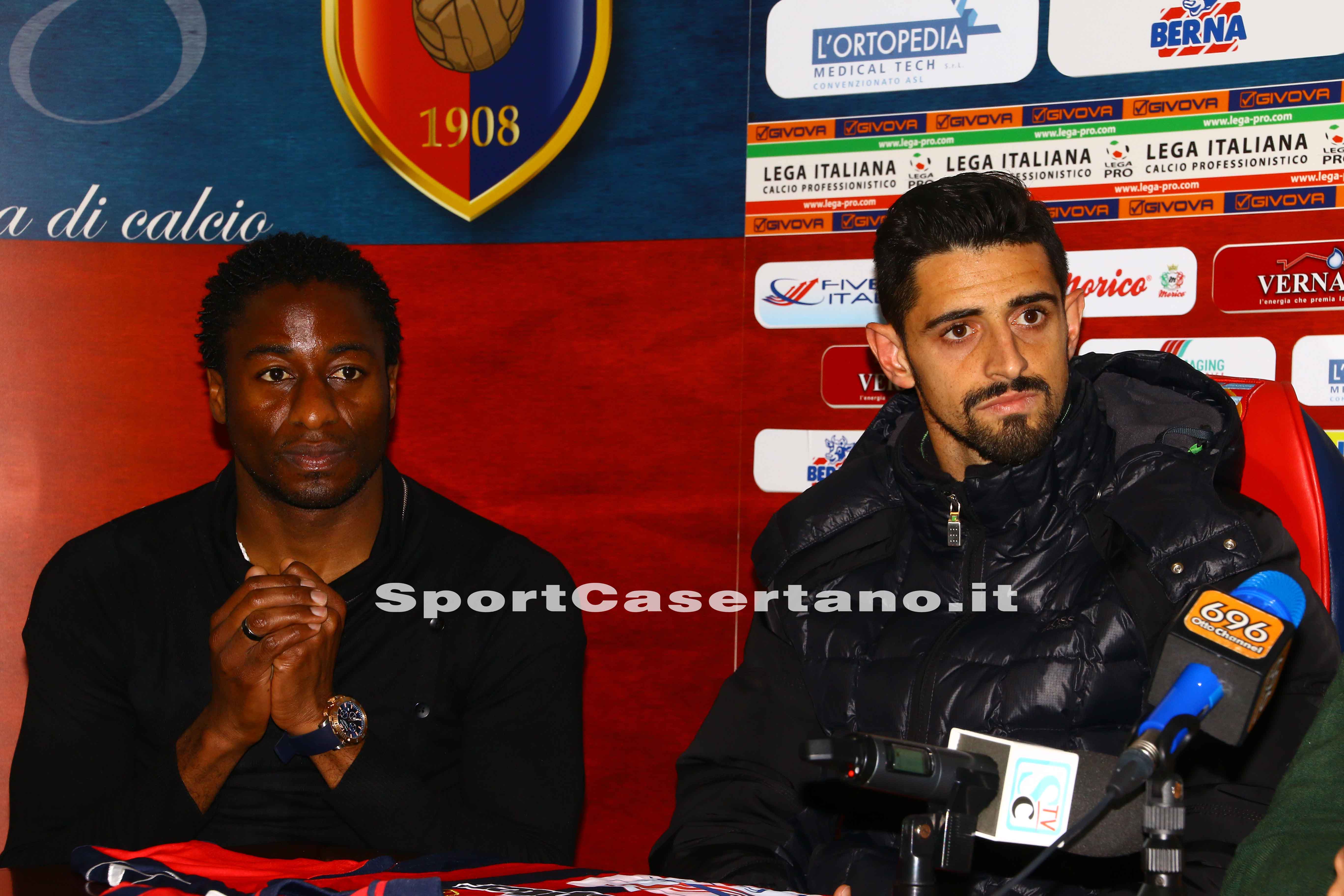 Casertana che entusiasmo al Pinto, Jefferson: “Ho rinunciato alla B per questa maglia”. Matute: “Amo il sud, a Caserta per tornare in alto”