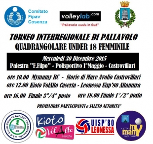 Under 18: la Kioto Volalto chiude terza al quadrangolare di Castrovillari