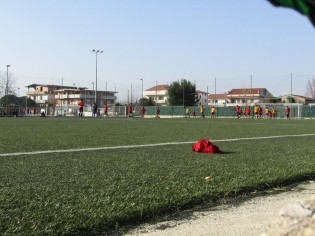 Un momento del test contro la Berretti