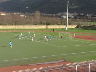 Il rigore del 2-0 realizzato da Grezio (foto Ufficio Stampa US Sessana 1915)