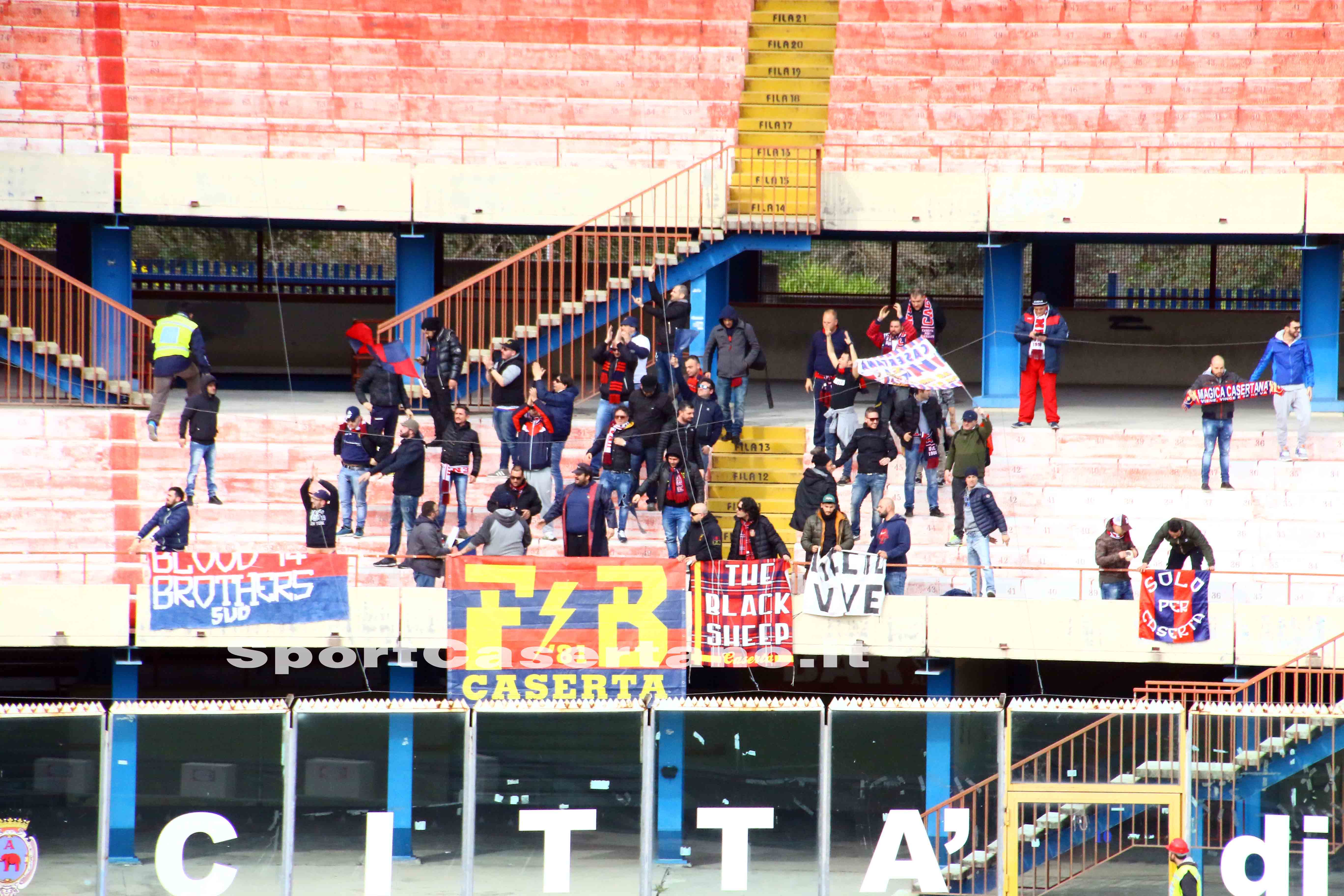 Catania-Casertana, arrivano i tifosi ospiti
