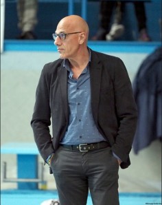 Coach Napolitano durante la gara contro il Velletri (foto: Giuseppe Scialla)