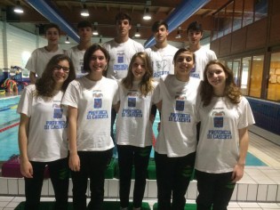 I dieci ragazzi dell'Assonuoto Caserta