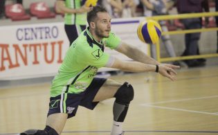 Fiorenzo Colarusso durante il match con Leverano