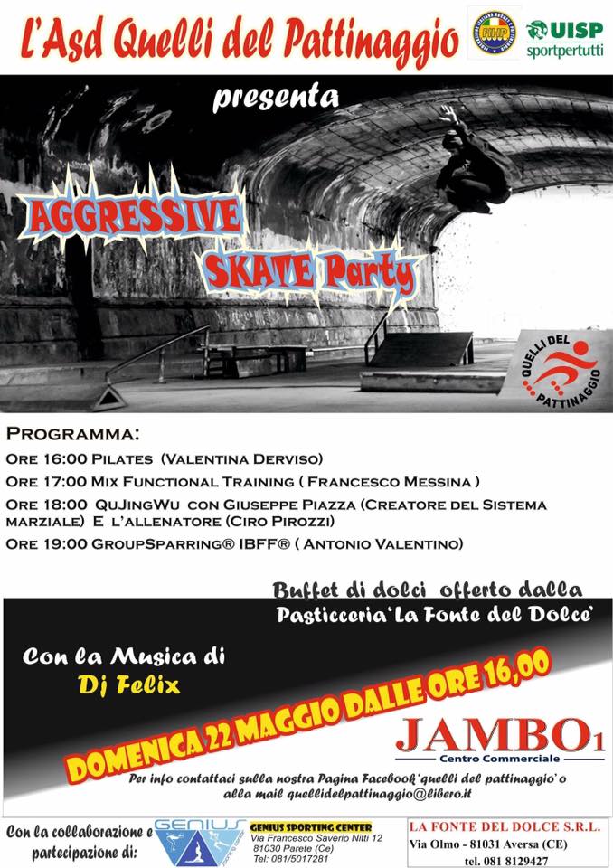 Domenica grande appuntamento con Quelli del Pattinaggio, c’è l’Aggressive Skate Party