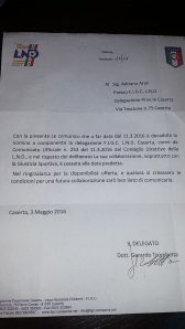 La lettera recapitata all'avvocato Aran