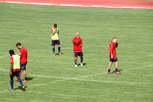 Maikol Negro nell'allenamento di oggi al Pinto