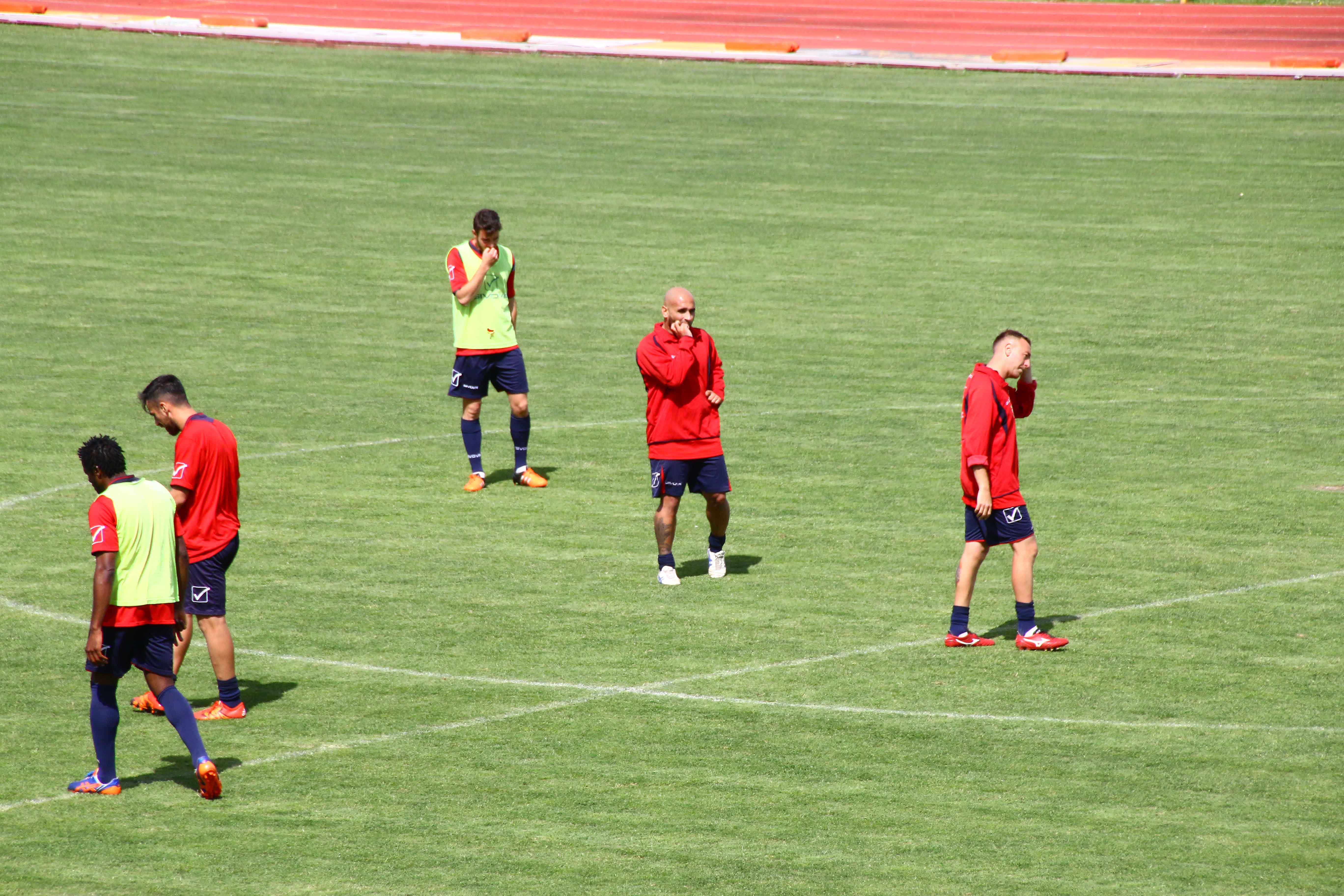 Maikol Negro nell'allenamento di oggi al Pinto