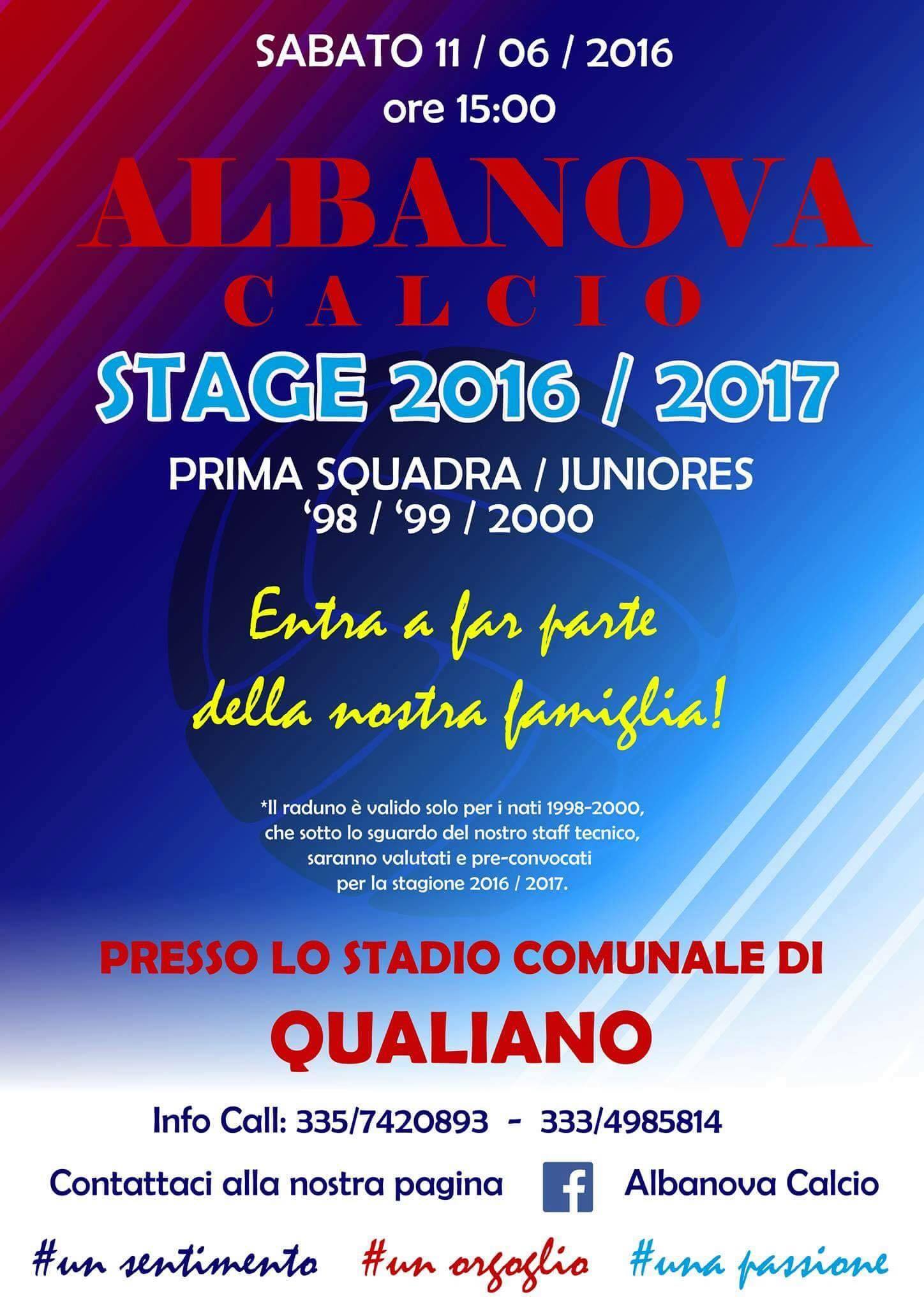 Albanova, sabato a Qualiano uno stage per giovani talenti