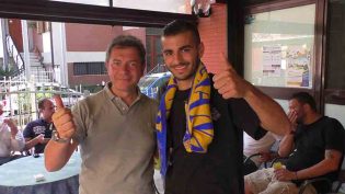 Il presidente col neo acquisto Corace