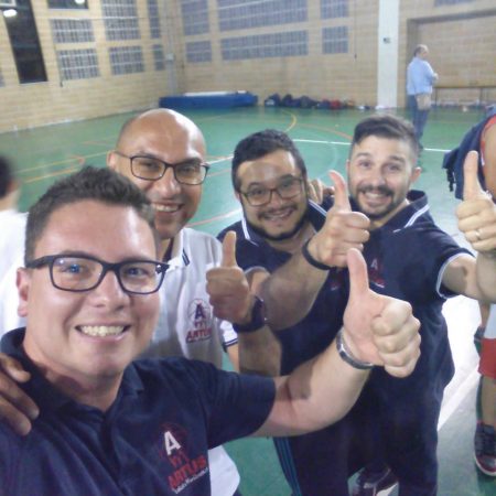 I festeggiamenti degli allenatori Artus