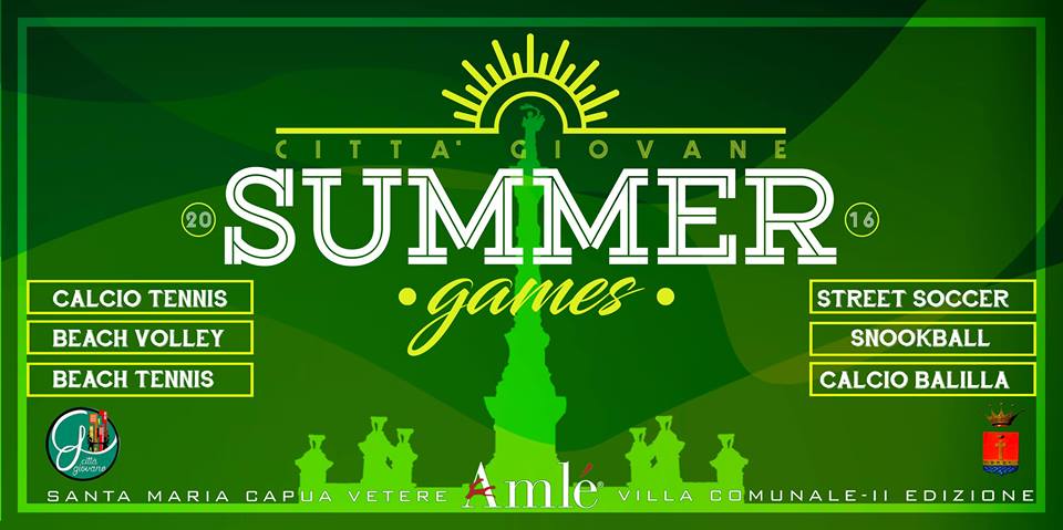 Santa Maria Capua Vetere torna ad essere “Città Giovane” con i Summer Games 2016