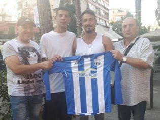 Il ds Salvatore De Cesare, Giuseppe Acampora, Giovanni De Stefano ed il dg Modesto Giraldi