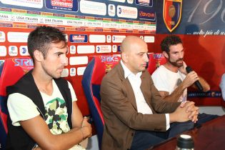 Lombardi con Mancosu due anni fa durante la presentazione