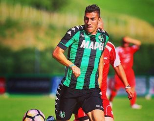 Marcello Trotta con la maglia del Sassuolo