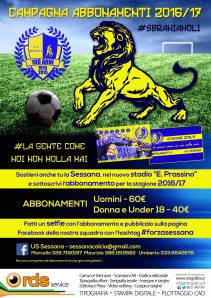Il manifesto della campagna abbonamenti della Sessana