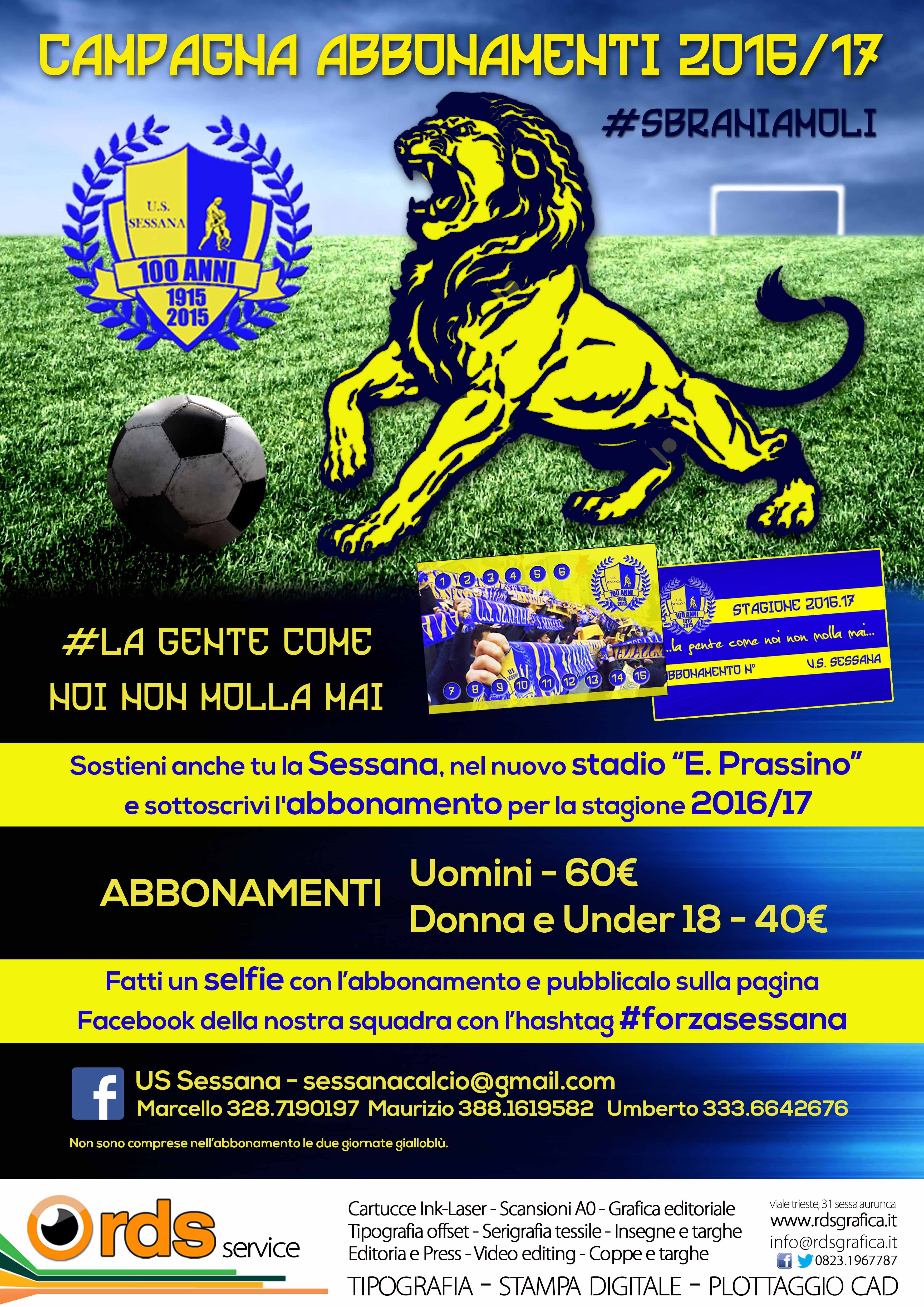 La Sessana torna a casa, presentata la campagna abbonamenti