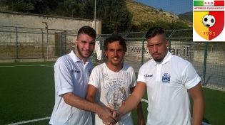 Andrea Marullo, Tiziano Montefusco e Mario Barone (foto Ufficio Stampa F.C. Hermes Casagiove)