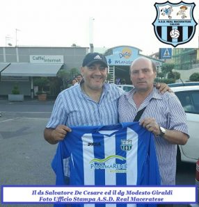 Salvatore De Cesare e Modesto Giraldi della Real Maceratese