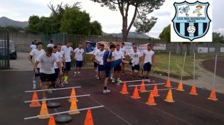 Squadra al lavoro con Elino Antonucci (foto Ufficio Stampa A.S.D. Real Maceratese)