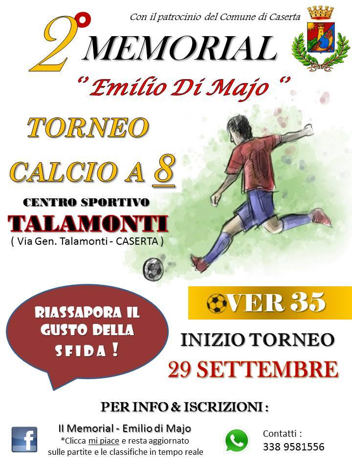 Giovedì sera al Talamonti scatta la seconda edizione del ‘Memorial Emilio Di Majo’