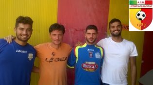 Fabio Solimene, Ferdinando Di Benedetto, Biagio Setola e Giovanni Tortora (foto Ufficio Stampa F.C. Hermes Casagiove