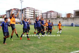 La festa neroazzurra a fine gara