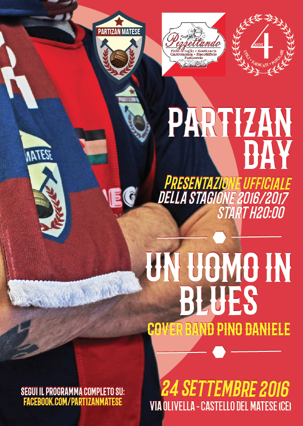 Sabato a Castello del Matese la presentazione del Partizan