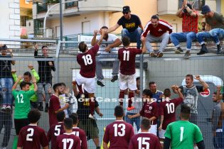 La festa granata a fine partita