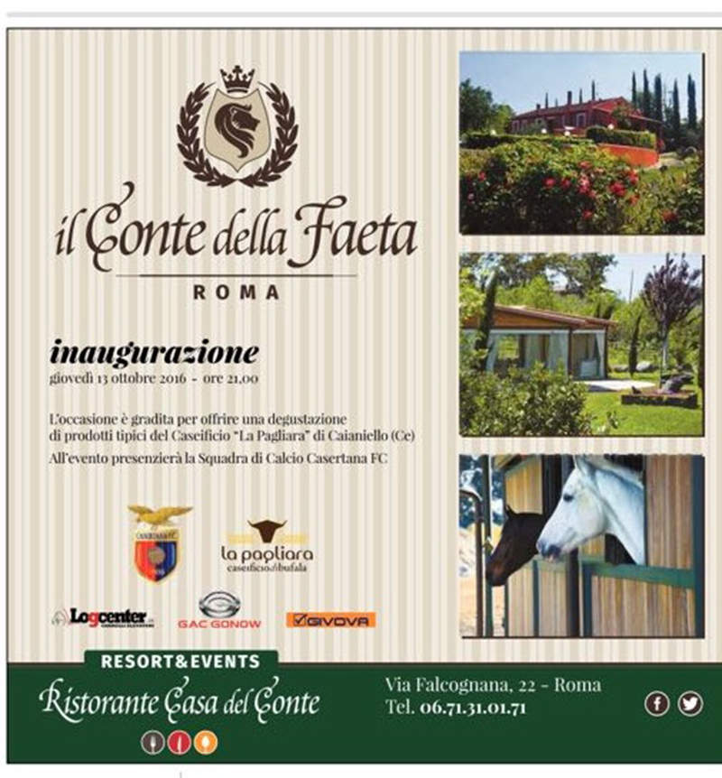 Per la Casertana serata mondana a Roma