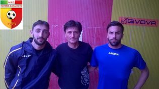 Orazio De Rosa, Ferdinando Di Benedetto e Christian Bosso (foto ufficio stampa F.C. Hermes Casagiove)