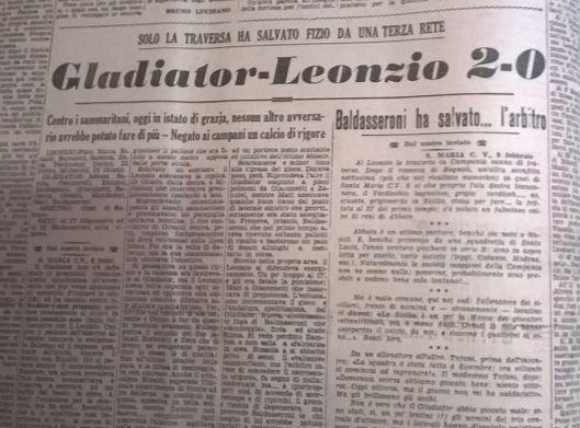 I PRECEDENTI DI GLADIATOR-SICULA LEONZIO. Tra le doppiette di Spartano e Cavalieri, i confronti risalgono tutti al triennio 1957-1960