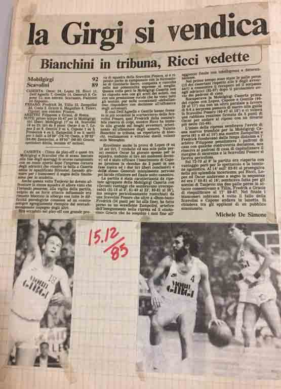 Amarcord: il ‘coro’ bianconero intona un ‘De profundis’ per la Vuelle Pesaro! Quella storica rivincita di Caserta…