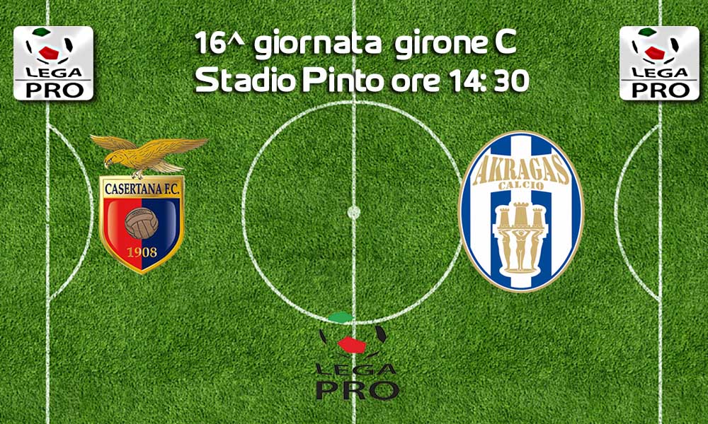 Le formazioni ufficiali di Casertana-Akragas: a centrocampo fiducia a De Marco