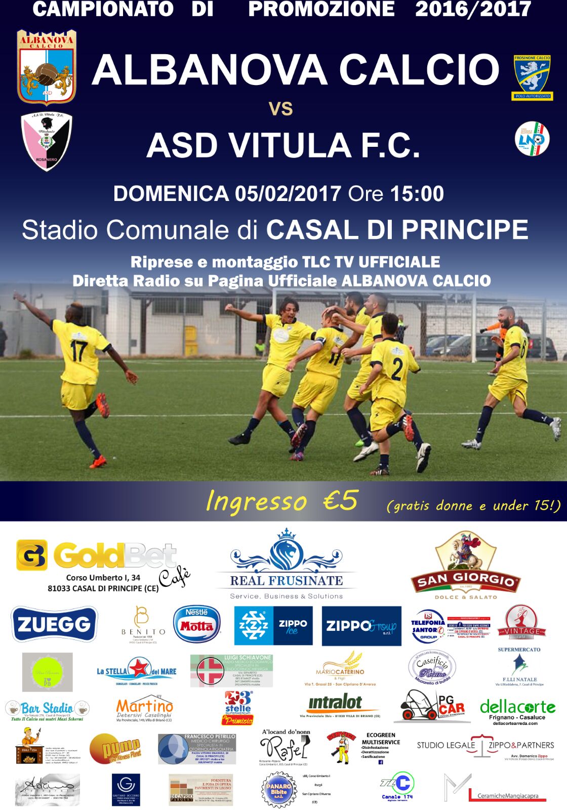 Albanova-Vitula: incasso in beneficenza ad Amnesty International