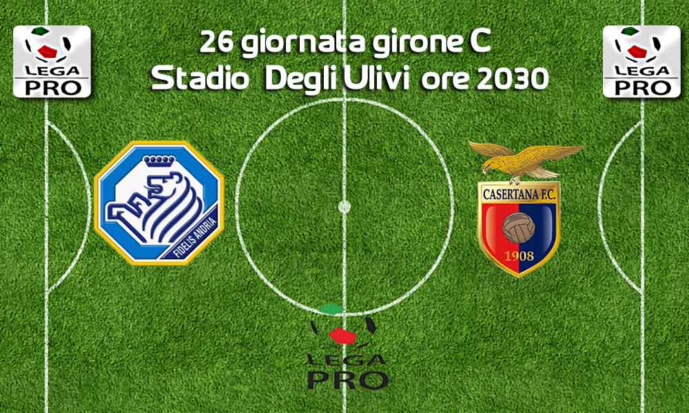 Fidelis Andria-Casertana, ecco le formazioni ufficiali: importante novità per gli ospiti