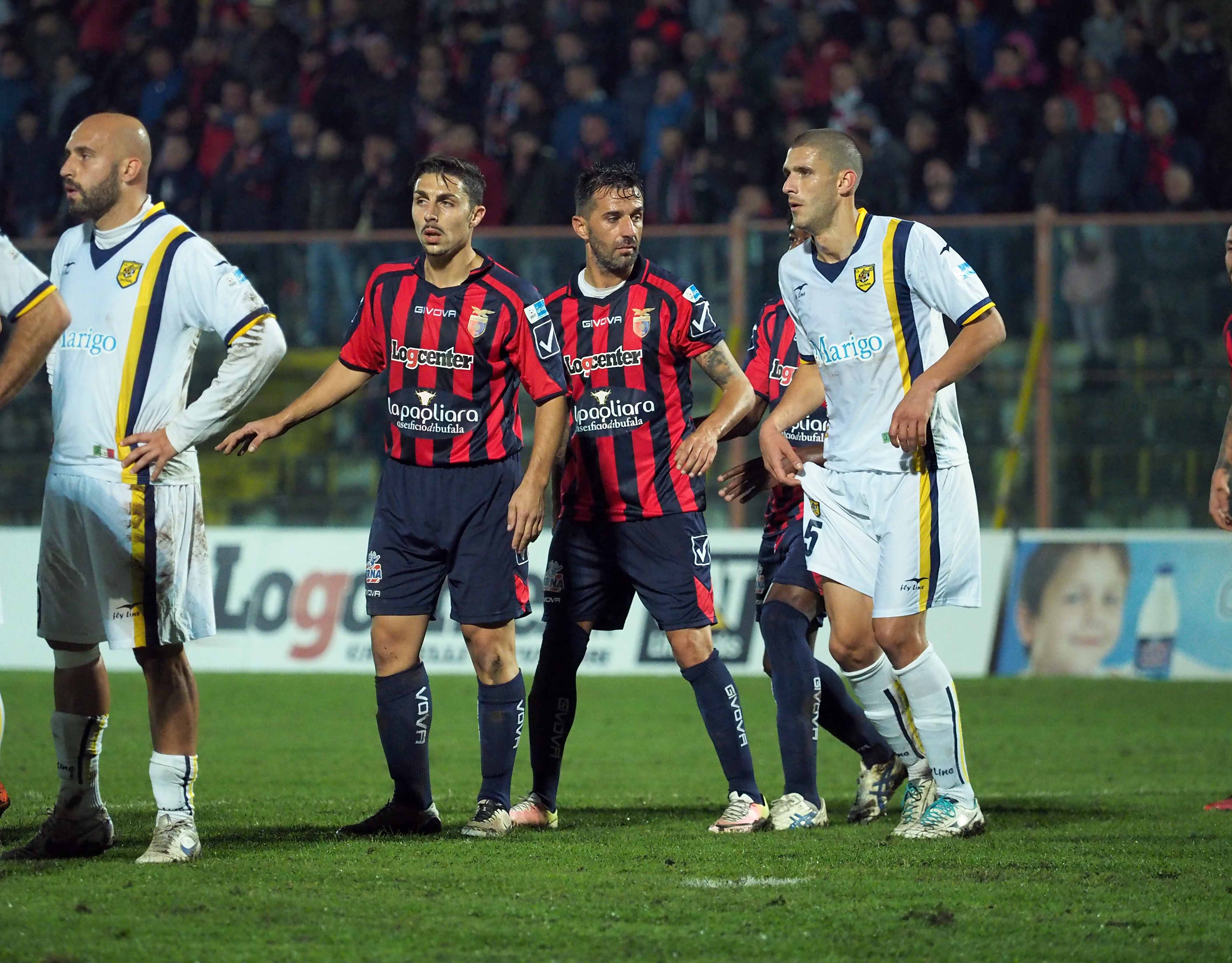 Rainone nel match dell'andata contro la Juve Stabia