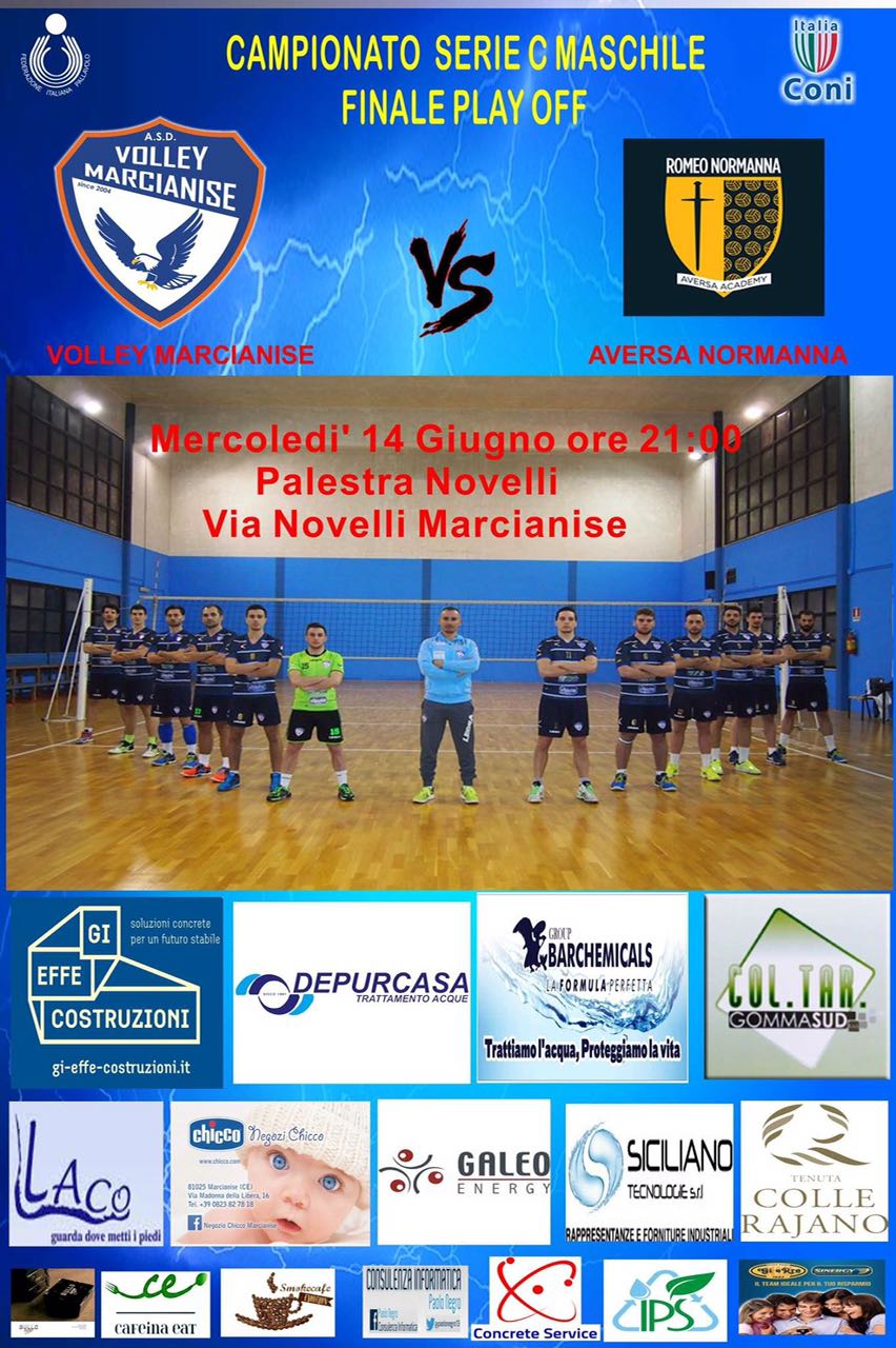 Questa sera finalissima playoff e alla ‘Novelli’ ci sarà un maxischermo per i tifosi del Volley Marcianise