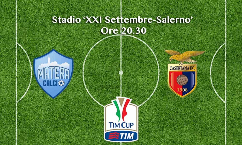 Le formazioni ufficiali di Matera-Casertana: molte assenze per i due tecnici