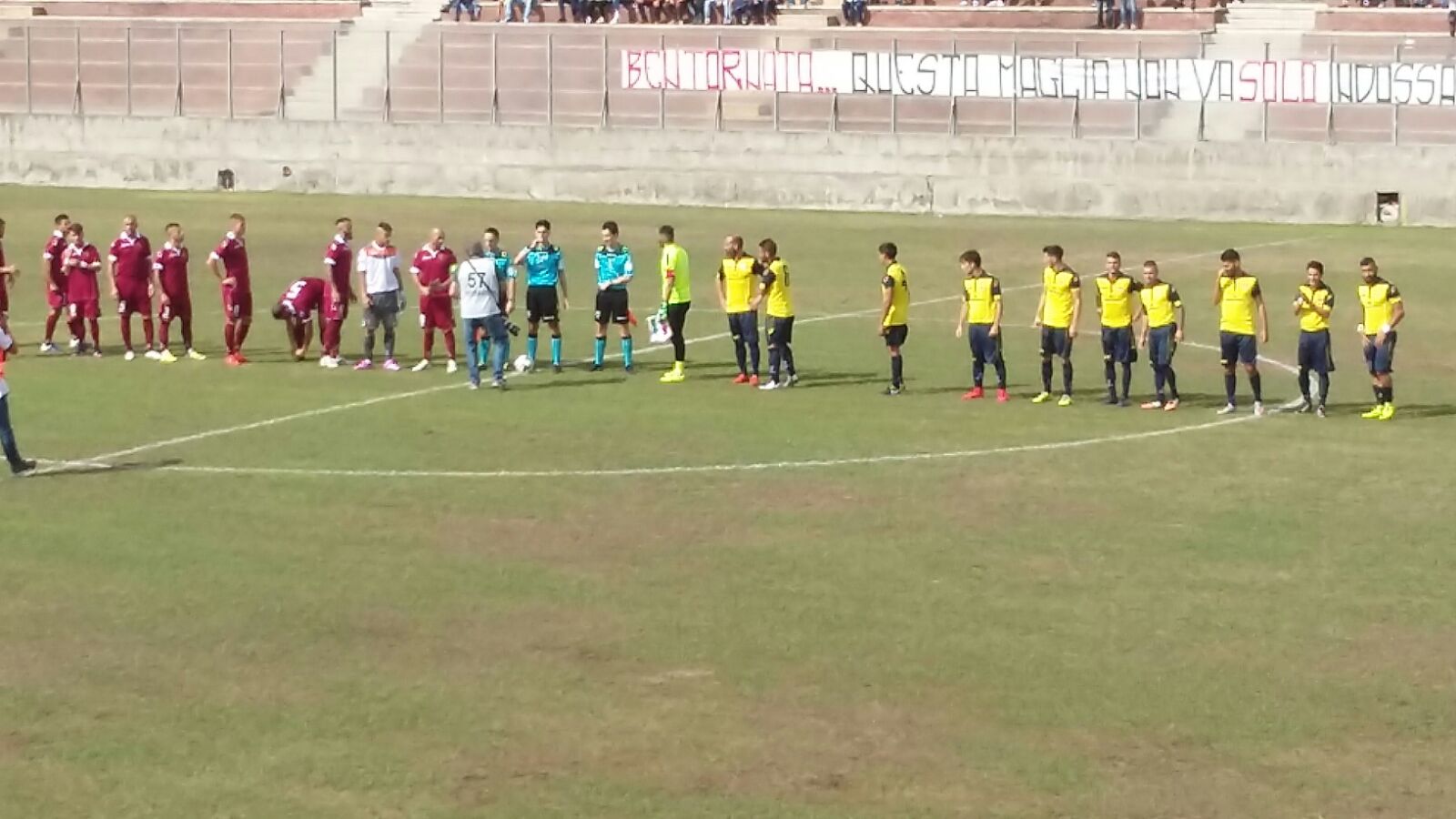 Le due squadre in campo