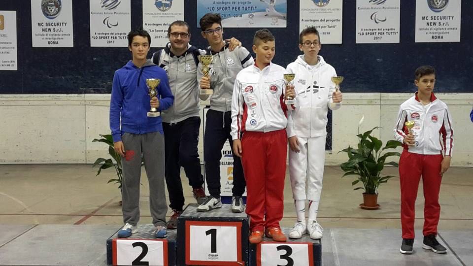 Straordinario inizio di stagione per la Scherma San Nicola: due ori al Gran Premio Giovanissimi di Ariccia