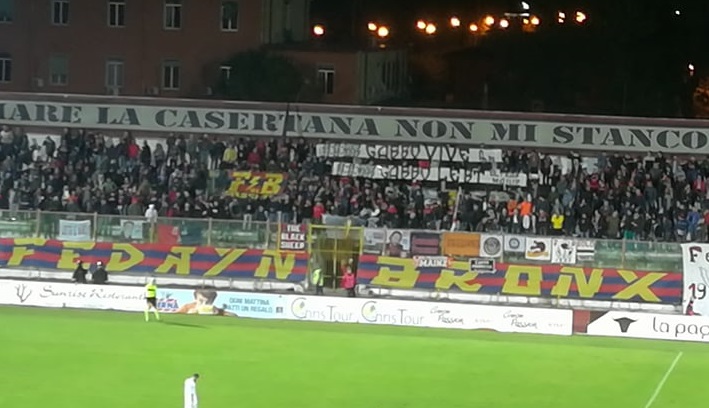 Casertana: i Fedayn Bronx e gli Ultras Mainz commemorano Gabriele Sandri nel giorno del decimo anniversario della morte