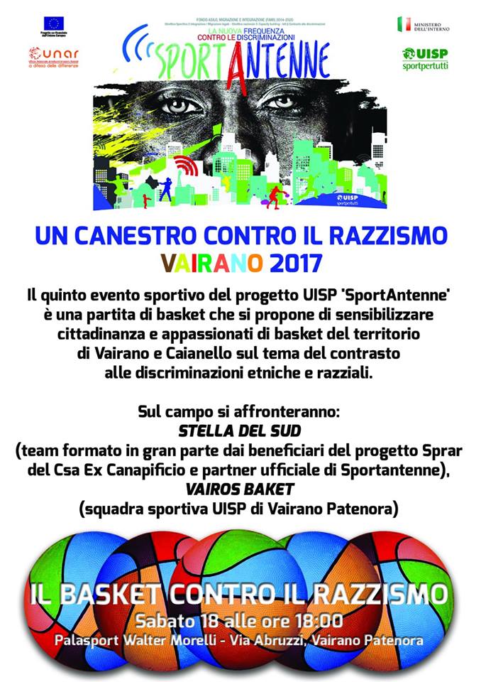 Un canestro contro il razzismo: sabato Vairos Basket e Stella del Sud si sfidano in un’amichevole targata SportAntenne