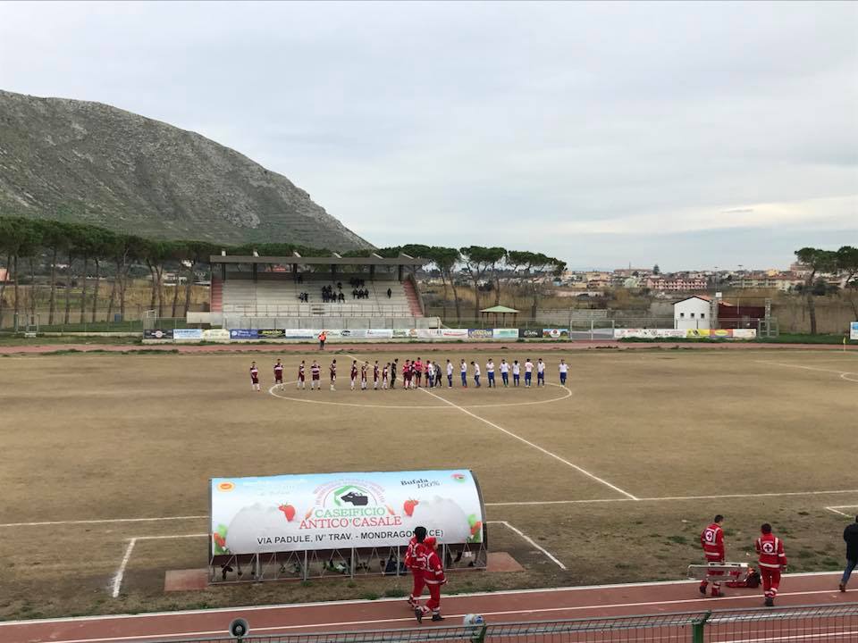 Il Mondragone si toglie la sfortuna di dosso: disintegrata la Mariglianese al “Conte”